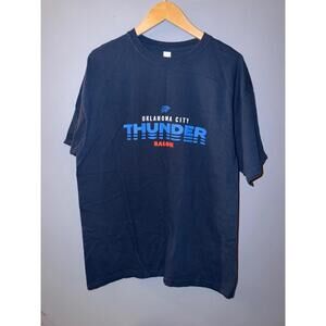 Oklahoma City Thunder Balon Usa Navy Blue Graphic T Shirt Mens Xl Mo Gold